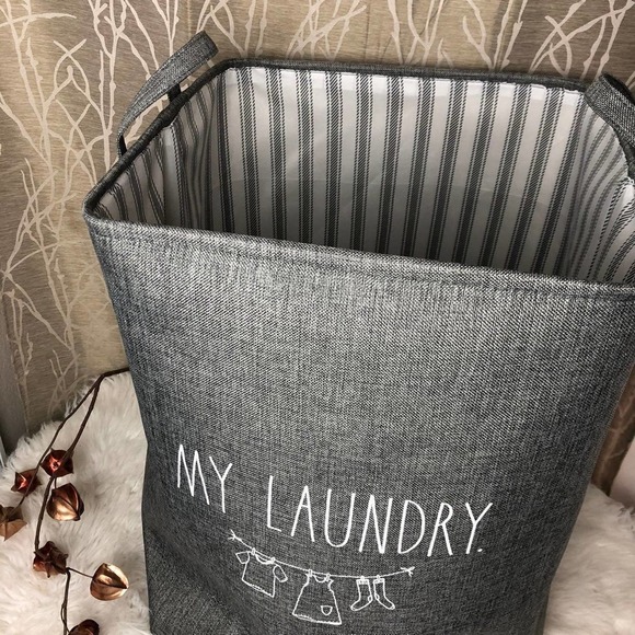 RAE DUNN FARMHOUSE HOME DECOR BUNDLE BABY MOM LAUNDRY BASKET HOME NURSERY RD HTF - Picture 6 of 8